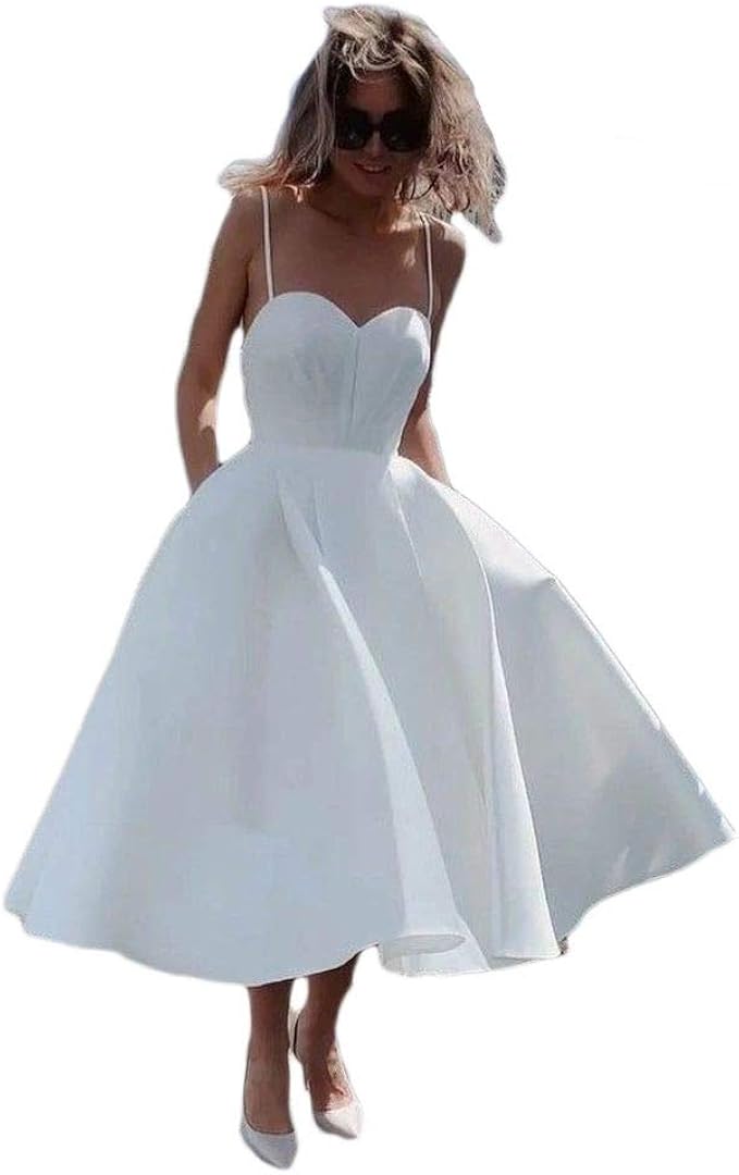 tea length wedding dress with pockets