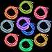 DanziX 10 Pack 3ft Portable EL Wire, Neon Light for Halloween Christmas Party Decoration Home Improvement - 10 Colors