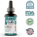 Hemp Oil Extract - 500 mg - Reduce Stress, Anxiety and Pain - Mood and Sleep Supplement - Pure Herbal Drops - Rich in MCT Fatty Acids - Made in USA