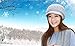 HINDAWI Women Winter Warm Knit Hat Wool Snow Caps with Visor, Gray