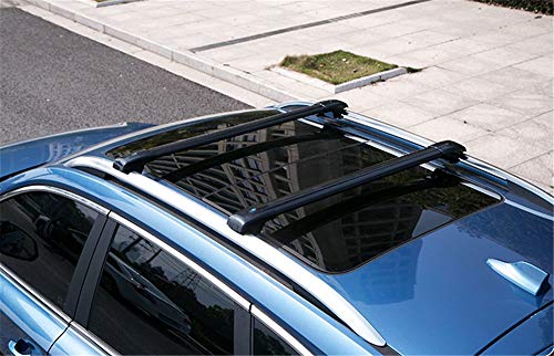 MotorFansClub Roof Rack Cross Bars for Jeep Renegade 2015 2016 2017 2018, Aluminum Luggage Rack Crossbars Cargo Rooftop Bag Carrier for Carrying Bike Kayak Canoe - Thumbnail 3