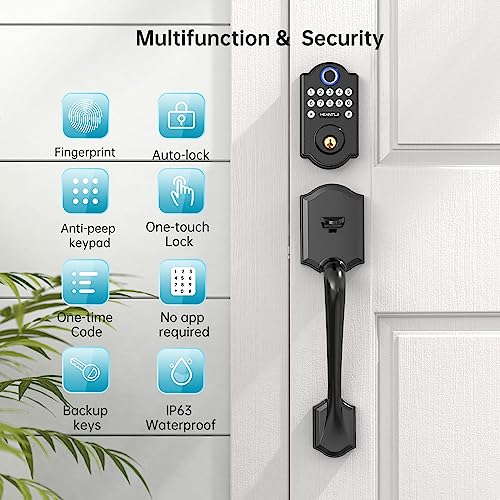 Front Door Handle with Keypad Lock HEANTLE Keyless Entry Door Locks