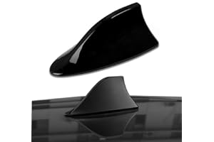 ASUBHA Car Shark Fin Antenna Cover, Roof Aerial Base AM/FM Radio Signal for Car SUV Truck, Vehicle Shark Fin Shape Cover with Adhesive Tape, Car Accessories Antenna Replacement Fits Most Cars