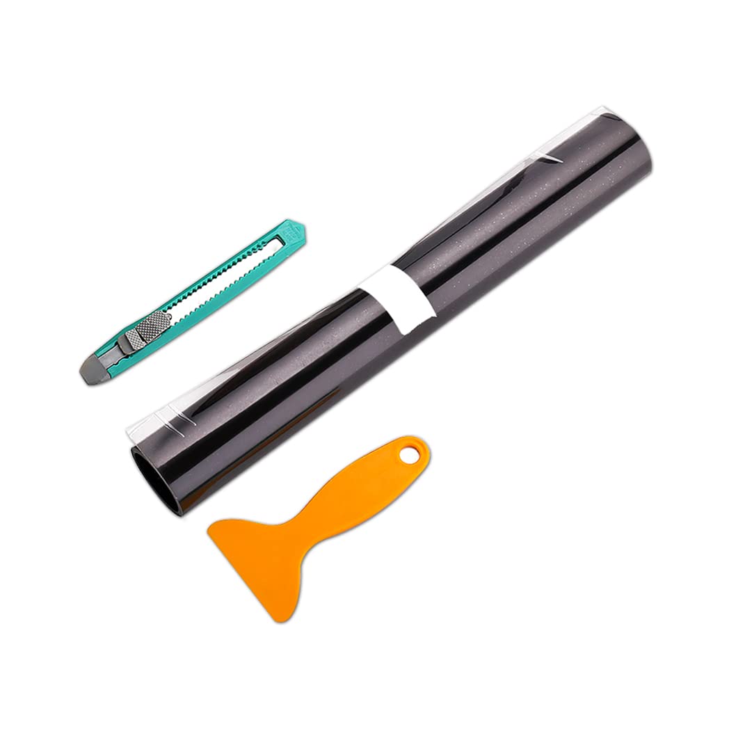 AMIGOB Headlight Film Tint Film Sticker 200x30cm for Car Headlights Taillights Turn Signals fog Lights (Light Black)