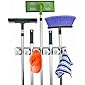 Home- It Mop and Broom Holder, 5 Position with 6 Hooks Garage Storage Holds up to 11 Tools, Storage Solutions for Broom…