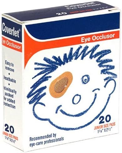 Coverlet Eye Occlusor, Junior Size, 20 Pads by Balego USA