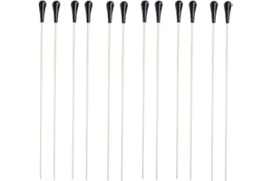 Jiayouy 15 Inch Music Conducting Baton Orchestra Baton with Black ABS Handle Pack of 12 Black