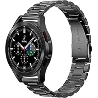 Suoman for Samsung Galaxy Watch 4 40mm/42mm/44mm/46mm Band Strap, 20mm Stainless Steel Metal Replacement Strap Band for…