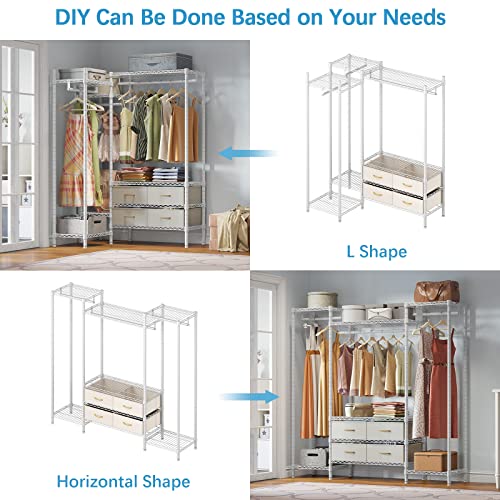 VIPEK L20 Corner Garment Rack Heavy Duty L Shaped Clothing Rack with