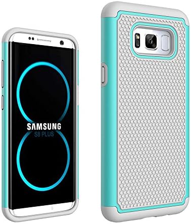 Galaxy S8 plus，Samsung Galaxy S8+ Case, AIKIN Creative Design Football Lines Carve Hybird 2 IN 1 Soft TPU+PC Full Body Shockproof Case Cover For Samsung Galaxy S8 plus (Mint)