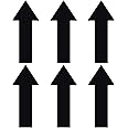 LiteMark Large Arrow Stickers, Durable Gloss Finish Black Arrow Decals for Floors, Walls, Direction Guidance - (12 Inch, Pack of 6 Arrows)