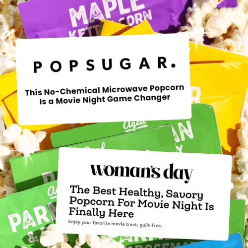 Quinn Movie Night Organic Microwave Popcorn Kit, Variety Gift Pack Real Butter (3), White