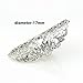 Feelontop® Fashion Flower Shaped Long Finger Rings with Jewelry Pouch (Silver)