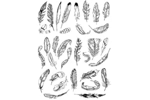 Ceramic Decals - Feather (Black, 19 x 13 Inch)