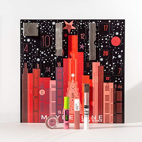 Maybelline New York Adventskalender mit Kosmetik hinter 24