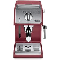 De'Longhi ECP3220R 15 Bar Espresso Machine with Advanced Cappuccino System, 11.4 x 9.5 x 14.2 inches, Red