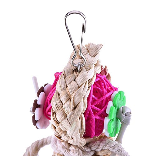 NPLE--Pet Bird Parrot Swing Cage Toy Chew Bites for Parakeet Cockatiel Cockatoo Conure