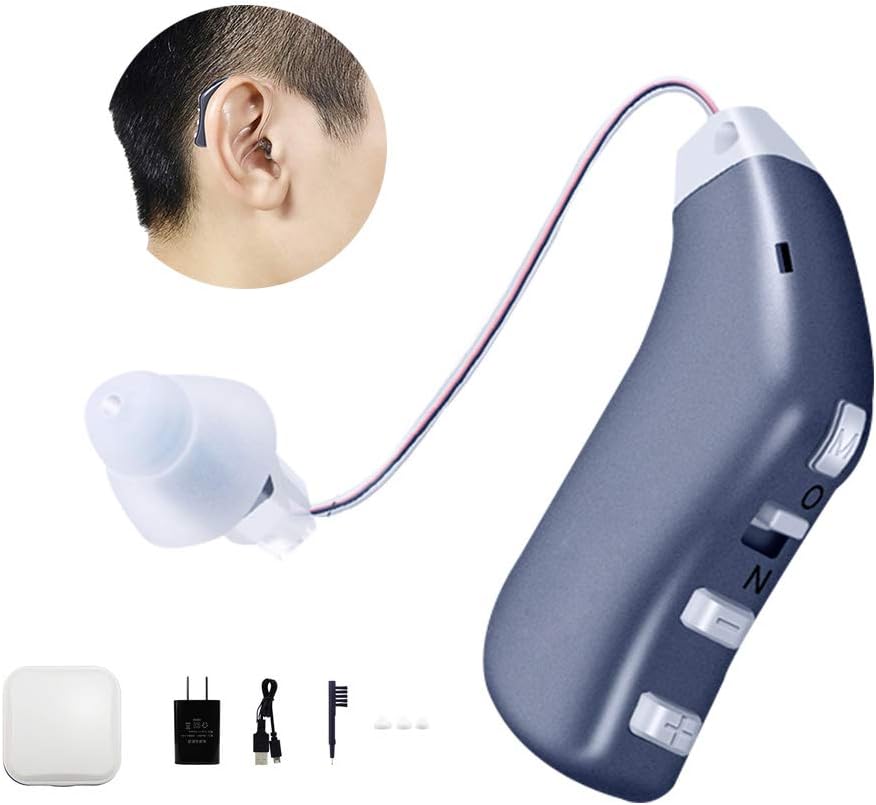 HEWYHAT Hearing Amplifiers Rechargeable, Personal Voice Enhancer Clear Sound Noise Reduction Adjustable Volume, Easy Operating Aid for Seniors And Adults,Left