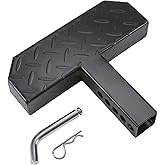 DICMIC Hitch Step Anti Slip and Rust Towing Bumper Guard for Most Car SUV Truck Pickup with Pin Fit 2 Inch Receiver, 11.8 Inch Length, Weight Capacity 500 LBS