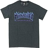 Thrasher Magazine Flame Charcoal Heather Men's Short Sleeve T-Shirt - Small