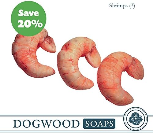 Dogwood Shrimp Soap - 3 shrimps - Hand-Millled, Double-Milled, Hand Crafted, Natural Ingredients, Essential Oils Unique Design