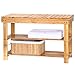 Ollieroo 2 Tier Natural Bamboo Shoe Rack Organizer and Foot Stool with Storage Drawer on Top - 5pcs Cedar Hang Ups