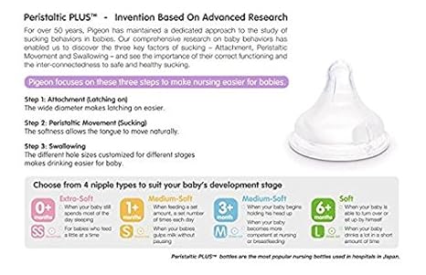 pigeon bottle nipple sizes