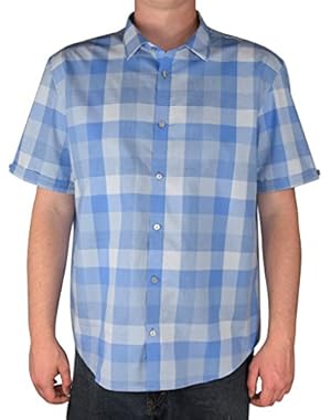 Calvin Klein Men's Cotton Twill Short Sleeve Button Front Shirt