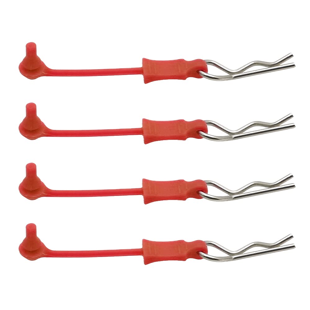 ARRMA RC Body Clips Retainer &body clips for 1/10 ARRMA 3s&Mega Vorteks Senton Granite Big Rock Typhon etc upgraded parts 4pcs/set #AR390165 (Red)