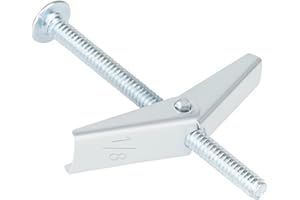 AOVCHEI 50 Pcs 1/8 Inch Toggle Bolts for Drywall, Heavy Duty Metal Drywall Anchors Kit, Dry Wall Anchors and Screws Kit, Butterfly Anchors for Ceiling, Sheetrock, Hollow Wall