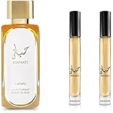 Aeriscent Hayati Gold Elixir Travel Size Duo | 2 x 10ml Spray | Unisex Eau de Parfum | Long Lasting Fruity Amber Leather Scent | | Large Bottle Not Included