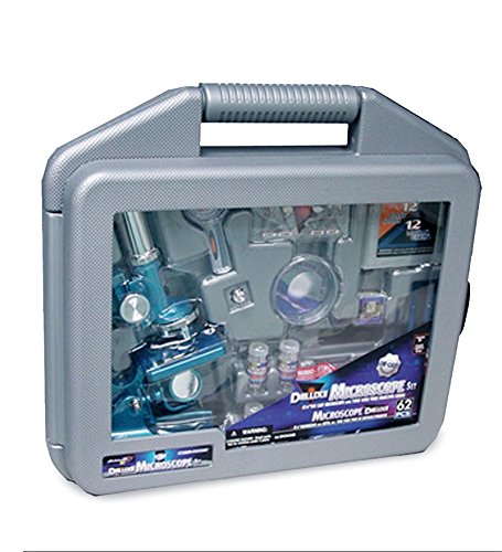 62 Piece Student Beginner Microscope Set with Carrying Case, STEM Learning Science Set