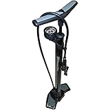 HIROBA ZERO(ヒロバ・ゼロ) 自転車空気入れ フロアポンプ/鉄製・クレバー搭載・上部ゲージタイプ[仏式・米式・英式バルブ対応/最大圧力160psi(11bar)] GZMT15