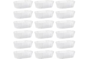 DONFAMDS Disposable Rectangle Baking Cups 10 Cm White Non-Stick Parchment Paper Liners for Cakes Bread