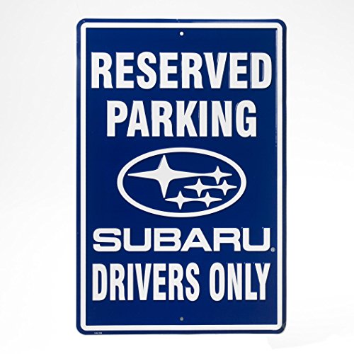 Genuine Subaru Reserved Parking Sign Legacy WRX Sti Outback Forester Rally Blue - //coolthings.us