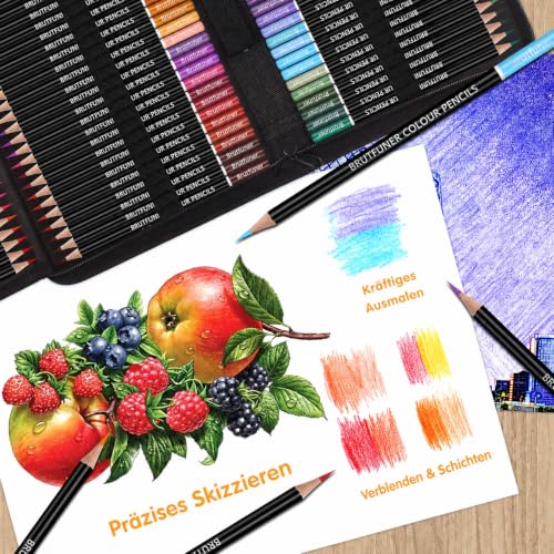 Melifluo 72-Piece Colouring Pencil Set, with 1 Colouring Book, Portable Premium Zipped Case The coloured pencil set is perfect for adults and artists for sketching, shading and doodling.