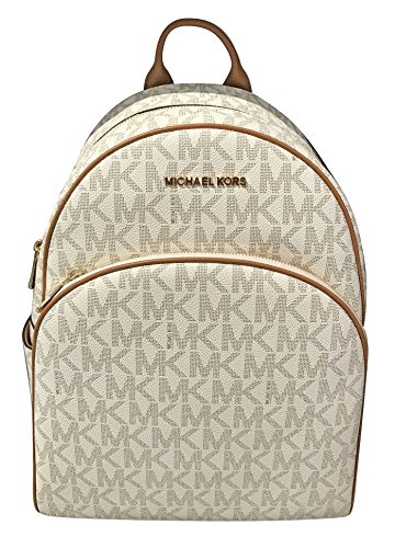 MICHAEL Michael Kors Abbey Jet Set Large Leather Backpack (Vanilla)