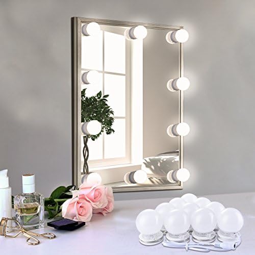 Arioj Hollywood Style LED vanity lights Makeup fill light Adjustable light with touch dimmer，Lighting Fixture Strip for Dressing table,bathroom(Mirror Not Include)