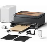 WECREAT Vision Pro 45W Laser Engraver and Cutter with 2W Switchable Laser Module, 137" Conveyor Feeder, AirGuard Ultra Fume Extractor, Laser Cutter Cuts 1", Laser Engraving Machine for Wood Metal