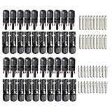 Findyouled 20 Pairs MC4 Male/Female Solar Panel Cable Connectors