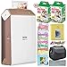Fujifilm Instax Share Smartphone Printer SP-2 (Gold) w/ 40 Sheets Instax Mini Instant Film, Photo Album, Mini Photo Frames, Paper Photo Frame, Small Case. and FiberTique Microfiber Cleaning Cloth