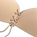 Silicone Invisible Bra Strapless Adhesive Reusable Push-up Bras with Drawstring #2 Nude D