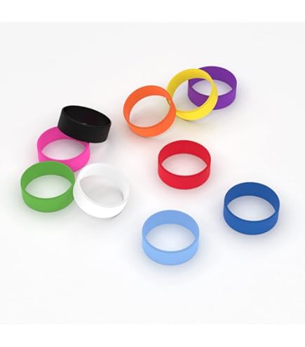 60-Pack Silicone Rubber Bands 7x20.5mm - Strong Elastic Cable Ties For Cord Organization