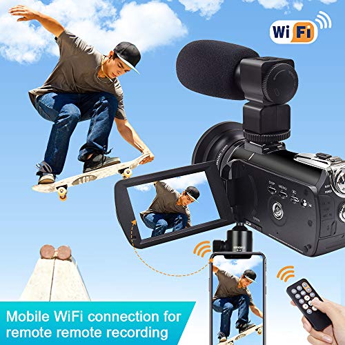 Video Camera, Zohulu 4K Camcorder WiFi Ultra HD Vlogging Camera for