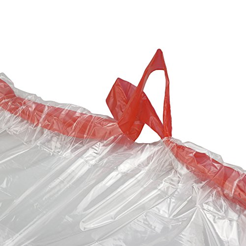 Pekky 8 Gallon Medium Drawstring Trash Bags, Clear (120 Counts/2 Rolls