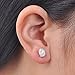 Adeser Jewelry Girls 925 Lab White Opal Studs Promise Wedding Engagement Gift Silver Stud Earrings for Girls
