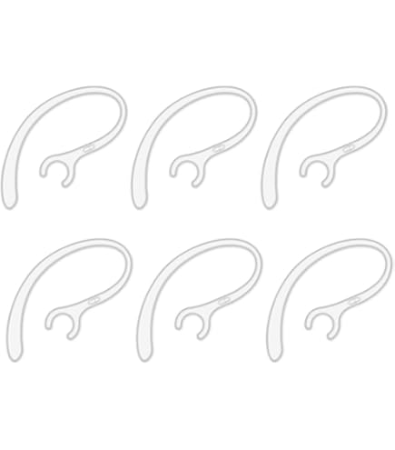 5-Pack Bluetooth Ear Hook Clips - Universal Clear Replacement Loops