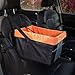 Skybox Dog Booster Seat for Cars with Seat Belt Tether, Black/Orange