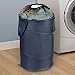 Household Essentials 2039 Pop-Up Laundry Hamper with Handles and Drawstring Closure, Blue 16-Inch by 20-Inch