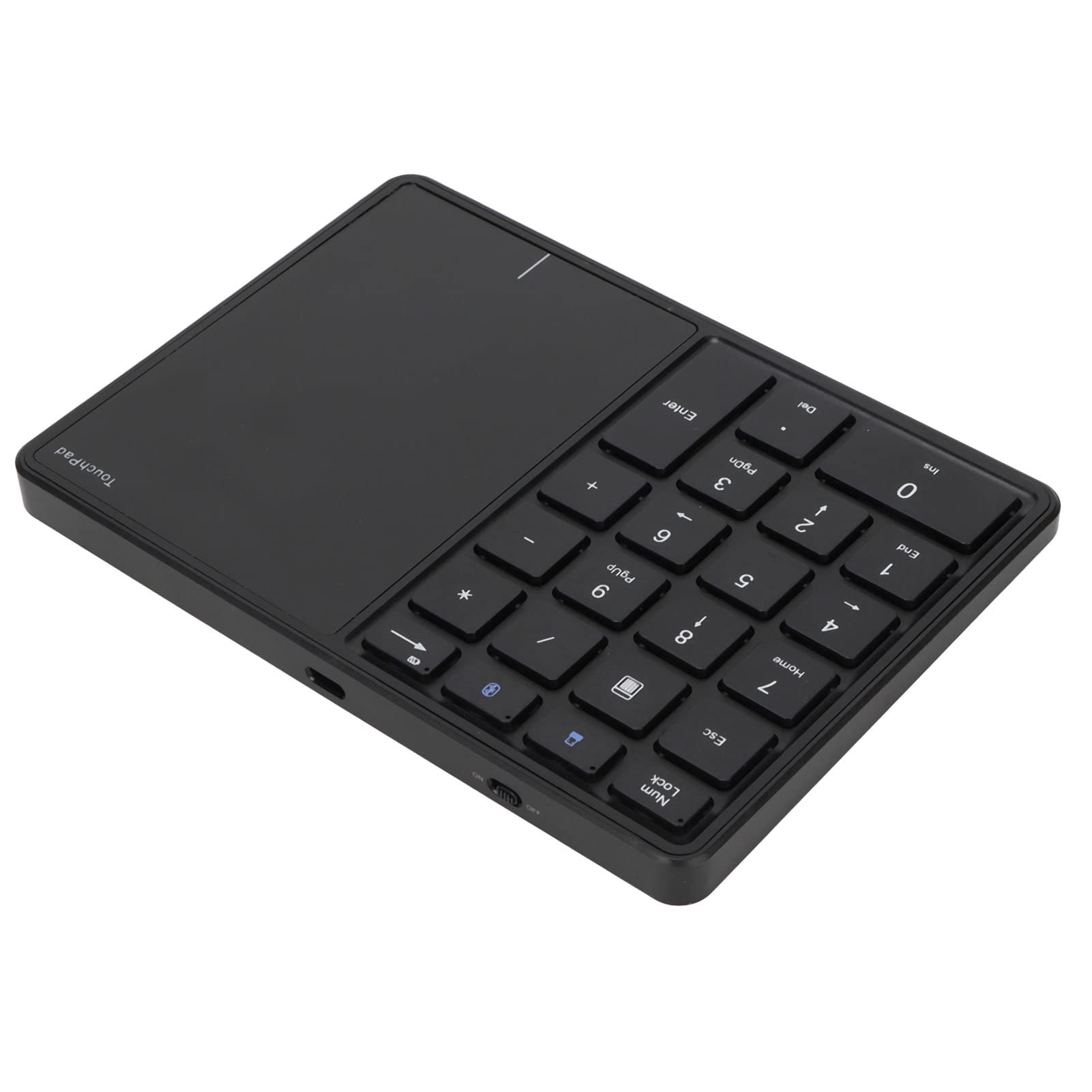 Lazmin112 Wireless Numeric Keyboard, Bluetooth 2.4G 22-Keys Mini Touchscreen Numeric Keypad, Portable Lightweight Number Pad with USB Receiver for Laptop Desktop PC for Financial Accounting